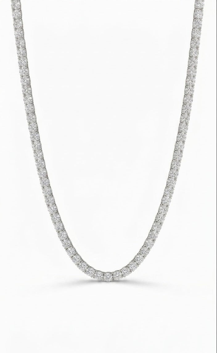 Tennis Necklace 7 CT T.W Natural Diamonds